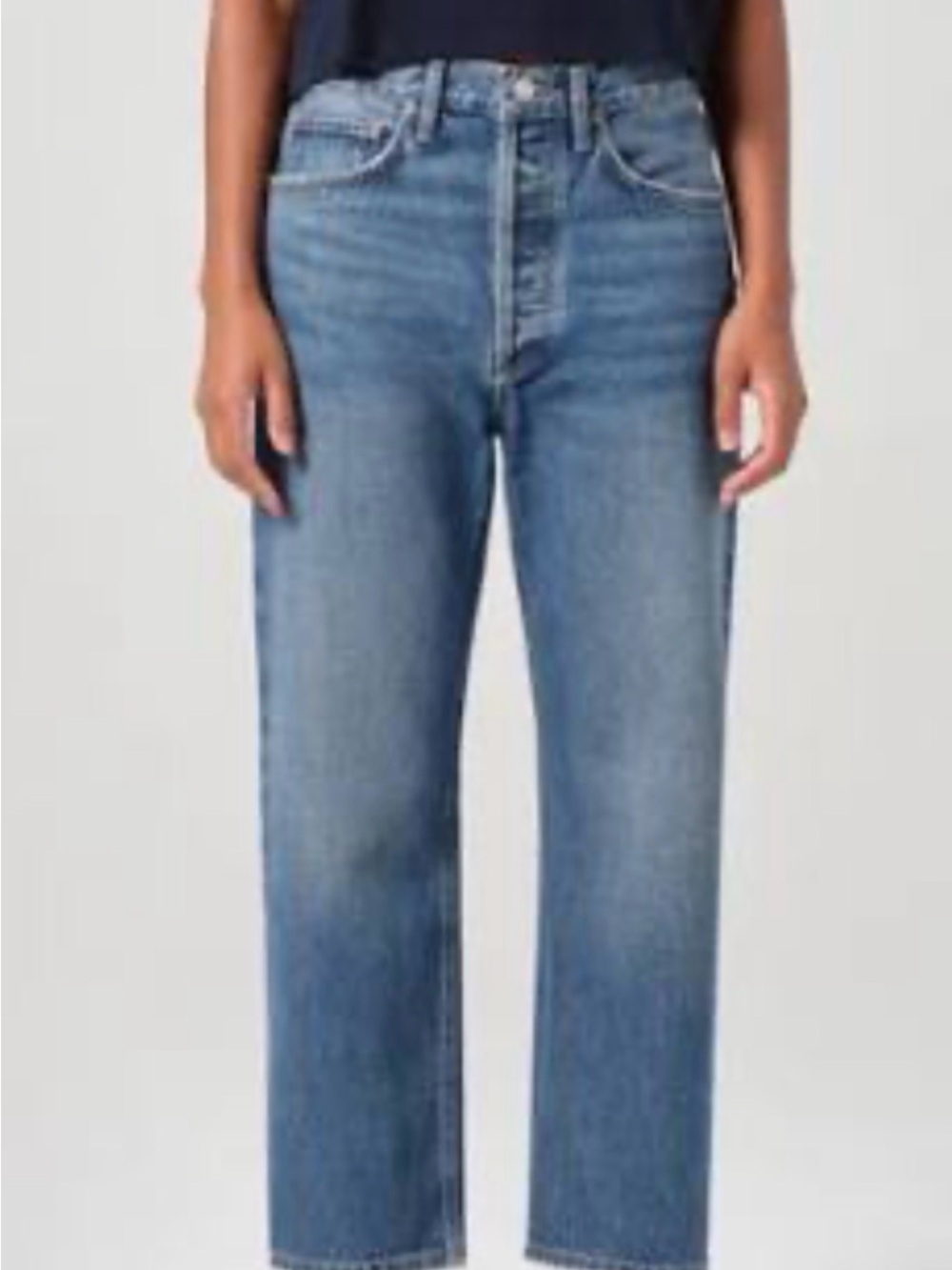 Agolde Classic Straight-Leg Jeans in Light Blue Wash